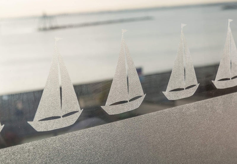 d-c-fix 338-0031 Privacy Glass Reusable Static Cling Window Film, Milky, 17" x 59" Roll - Image 4